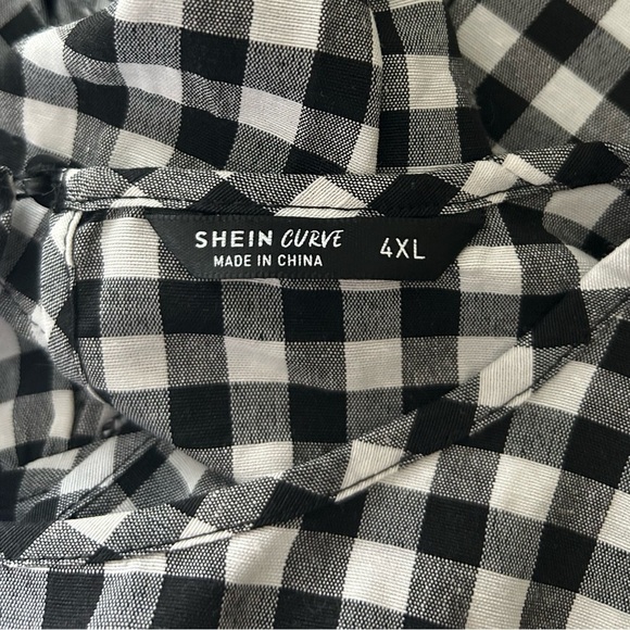 SHEIN Curve Women’s Gingham Ruffle Dress - Picture 3 of 5
